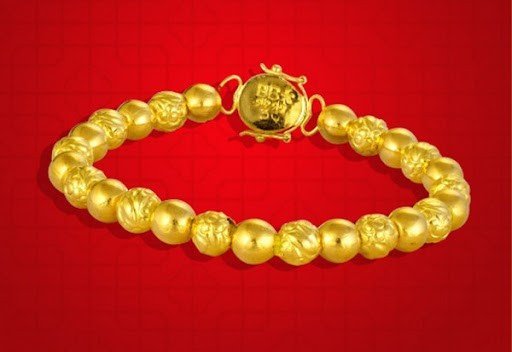 Lắc tay bi vàng 9999 nữ 1 chỉ với thiết kế tinh xảo, tôn lên nét duyên dáng