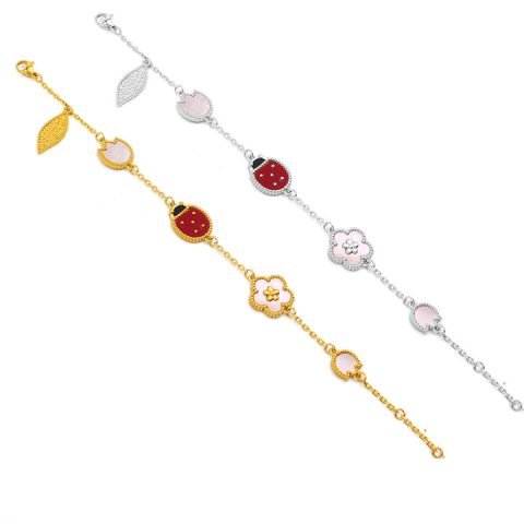 Lắc tay con bọ Van Cleef màu vàng sang trọng