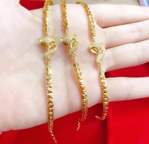 Lắc tay hồ ly vàng 24k tinh xảo, biểu tượng thu hút tình duyên