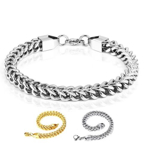 Lắc tay nam titan mắc vuông 5ly kiểu dáng sang trọng