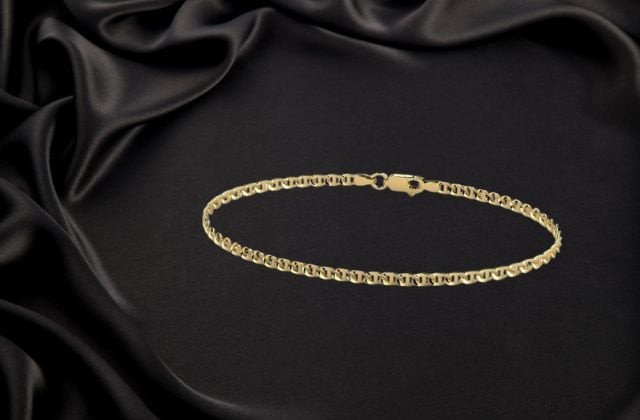 Lắc tay nam vàng 18K 1 chỉ với kiểu dáng đơn giản, tinh tế