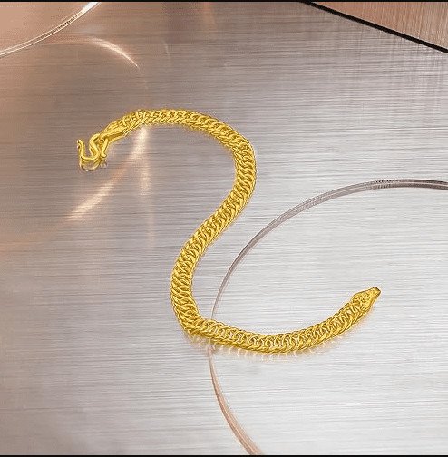 Lắc tay nam vàng 18K sang trọng và thanh lịch, vừa vặn cổ tay