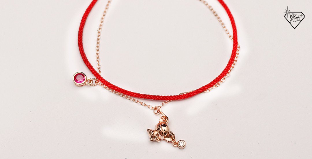 Lắc tay nữ may mắn charm chuột phong thủy