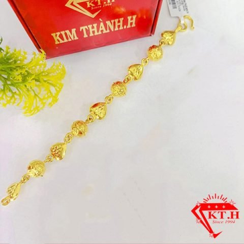 Lắc tay nữ vàng 24k đẹp với thiết kế tinh xảo