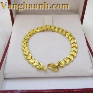 Lắc tay nữ vàng 9999 thiết kế hoa mai tinh xảo, biểu tượng của sự sang trọng và may mắn