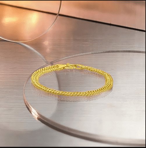 Lắc tay vàng 24K sang trọng, quý phái, phù hợp nhiều phong cách