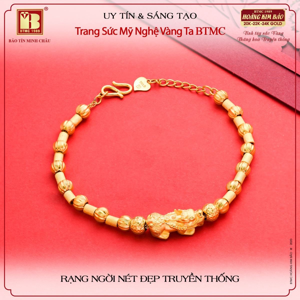 Lắc tay vàng 9999 3 chỉ món quà sang trọng