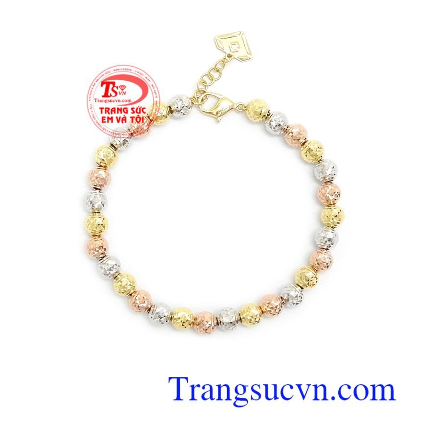 Lắc tay vàng bi tròn 10K mang đến vẻ đẹp sang trọng, đẳng cấp