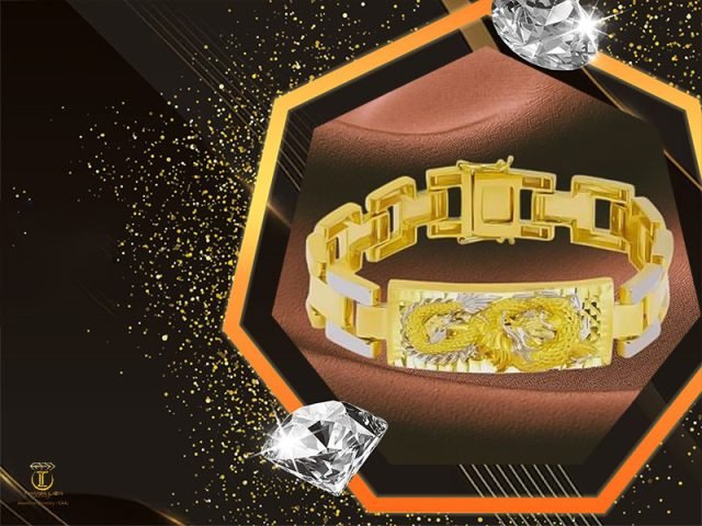 Lắc tay vàng nam 24k bản lớn, thiết kế tinh xảo, thể hiện phong cách sang trọng và đẳng cấp