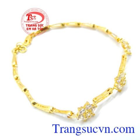 Lắc tay vàng nữ đẹp 10k hình sao tinh tế, mang lại may mắn.