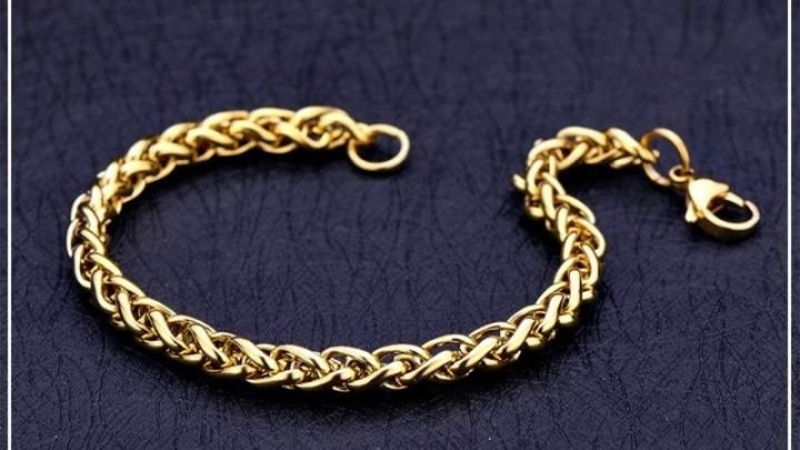 Lắc tay xoắn vàng 18k dạng thừng, thiết kế độc đáo cho quý ông sang trọng
