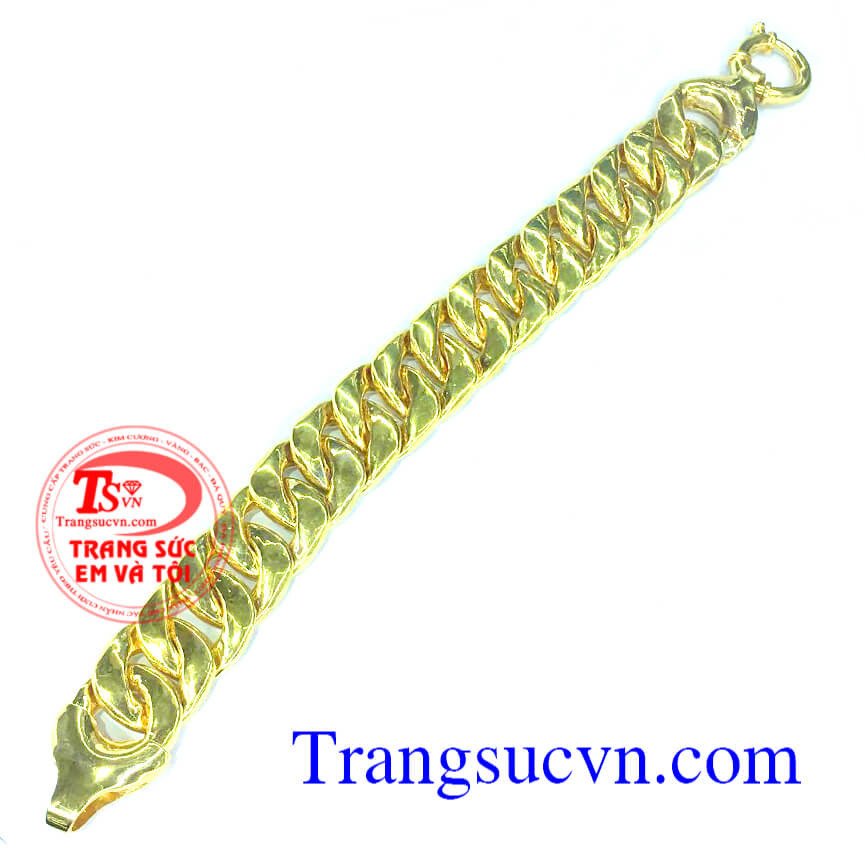 Mẫu thiết kế vòng tay vàng 1 cây nam tinh xảo, thể hiện sự tinh tế