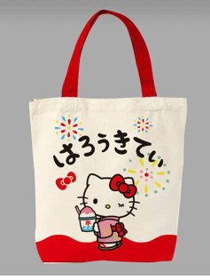Phụ kiện Hello Kitty, túi tote đáng yêu, đồng điệu với vòng tay vàng Hello Kitty
