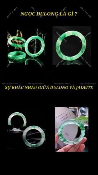 So sánh trực quan giữa đá Dulong và ngọc Jadeite