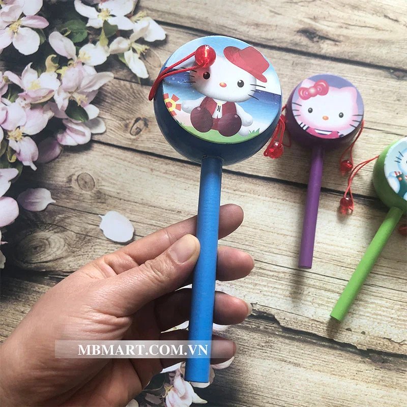 Tay cầm chắc chắn của trống lắc tay cho trẻ nhỏ