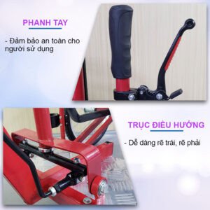 Tay phanh và cần điều hướng của xe lăn lắc tay