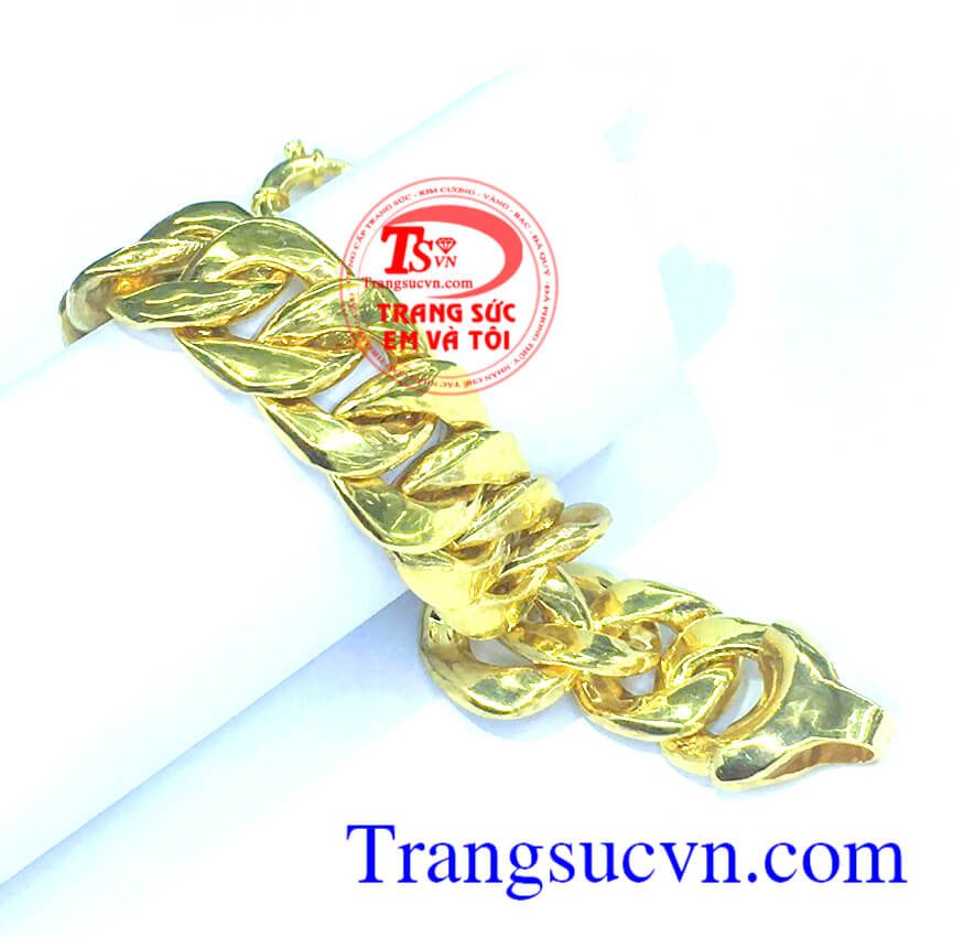 Thiết kế lắc tay nam 1 cây vàng tây tinh xảo cho phái mạnh