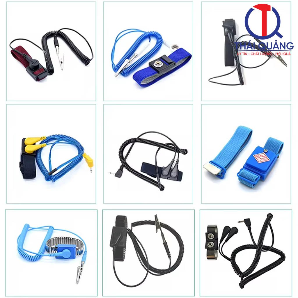 Tổng quan các loại vòng tay chống tĩnh điện phổ biến trên thị trường, phục vụ đa dạng nhu cầu sản xuất.