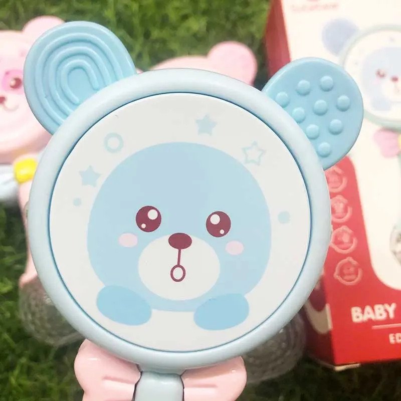 Trống lắc tay cho trẻ sơ sinh làm từ nhựa nguyên sinh an toàn