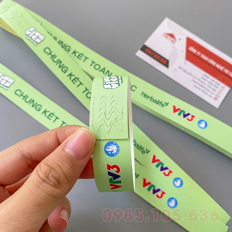 Vòng tay check-in sự kiện VTV3 được in ấn tùy chỉnh theo yêu cầu