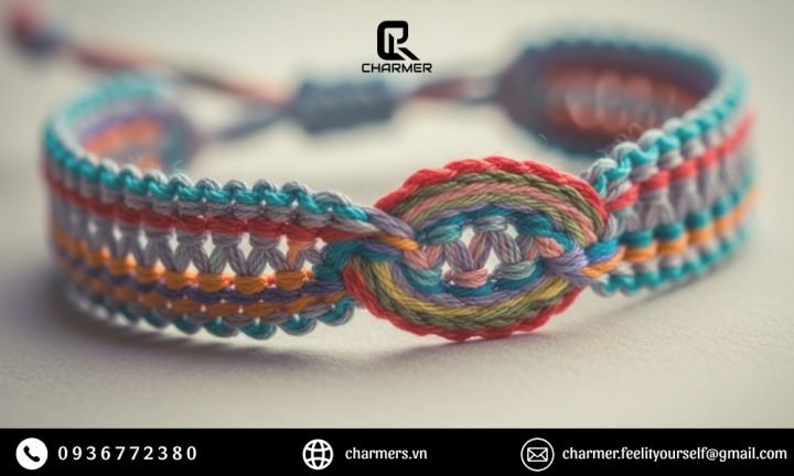 Vòng tay chỉ khâu handmade với thiết kế độc đáo và màu sắc tươi sáng