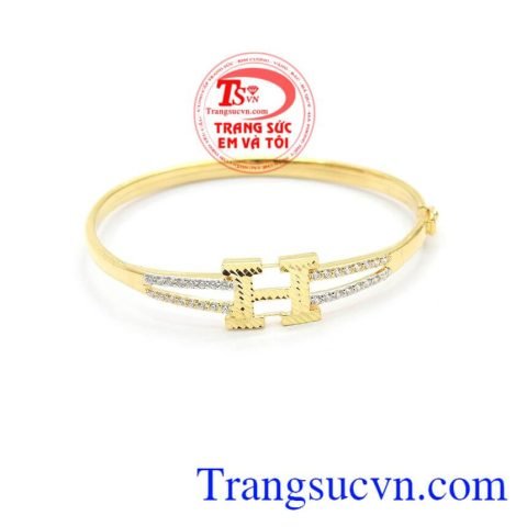 Vòng tay chữ H vàng 10k với thiết kế sang trọng