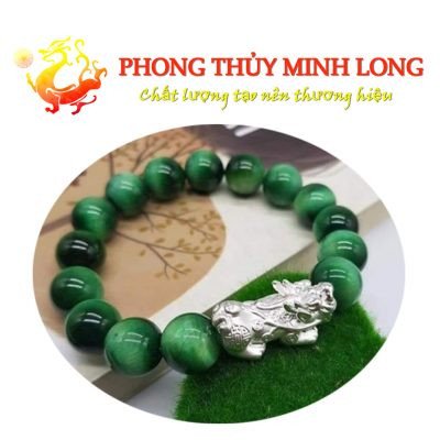 vong tay da mat meo xanh la mix ty huu