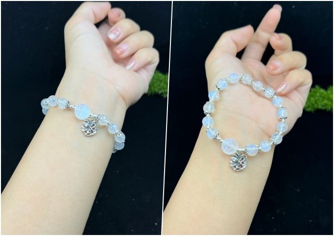 Vòng tay đá mặt trăng moonstone với thiết kế tinh xảo, ảnh hưởng đến giá trị