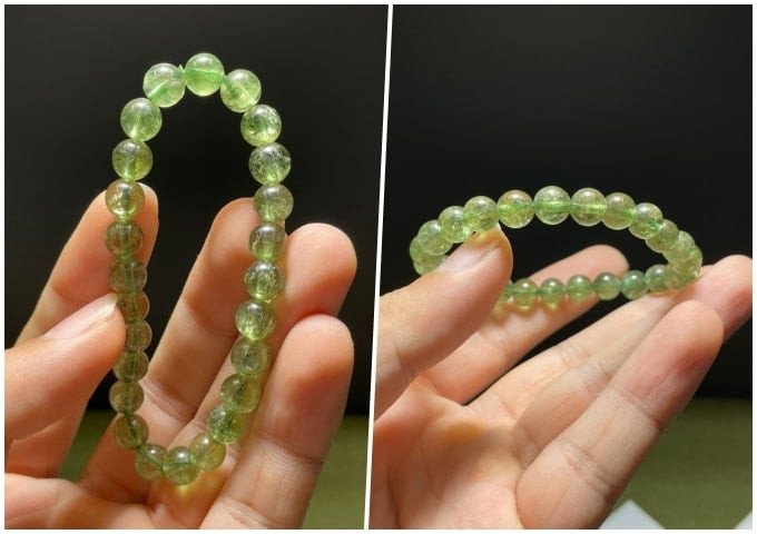 Vòng tay đá Peridot màu xanh lục