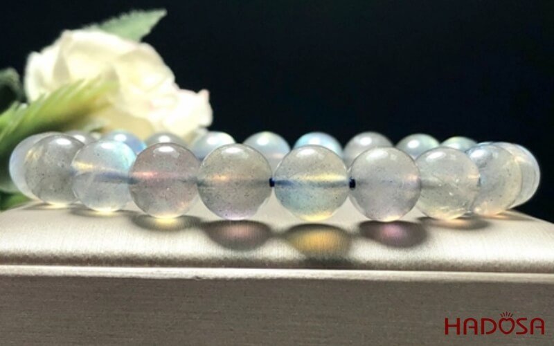 Vòng tay đá xà cừ labradorite 9mm