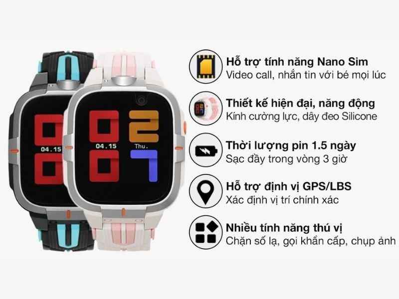 Vòng tay định vị KidCare S8 tích hợp camera và khả năng kháng nước