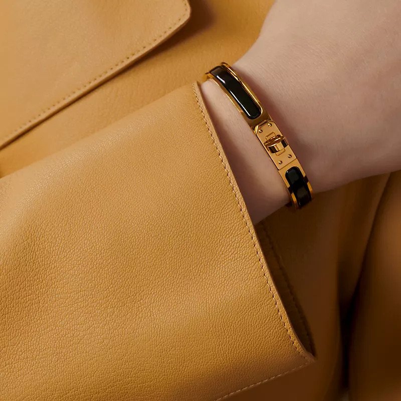Vòng tay Hermes Kelly nhỏ màu vàng