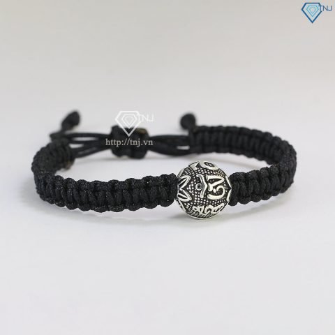 Vòng tay Om Mani Padme Hum màu đen thiết kế độc đáo