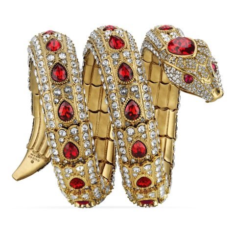 Vòng tay rắn Gucci đính pha lê lấp lánh