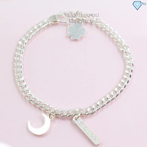 vòng tay sun and moon bạc khắc tên ý nghĩa cho các cặp đôi