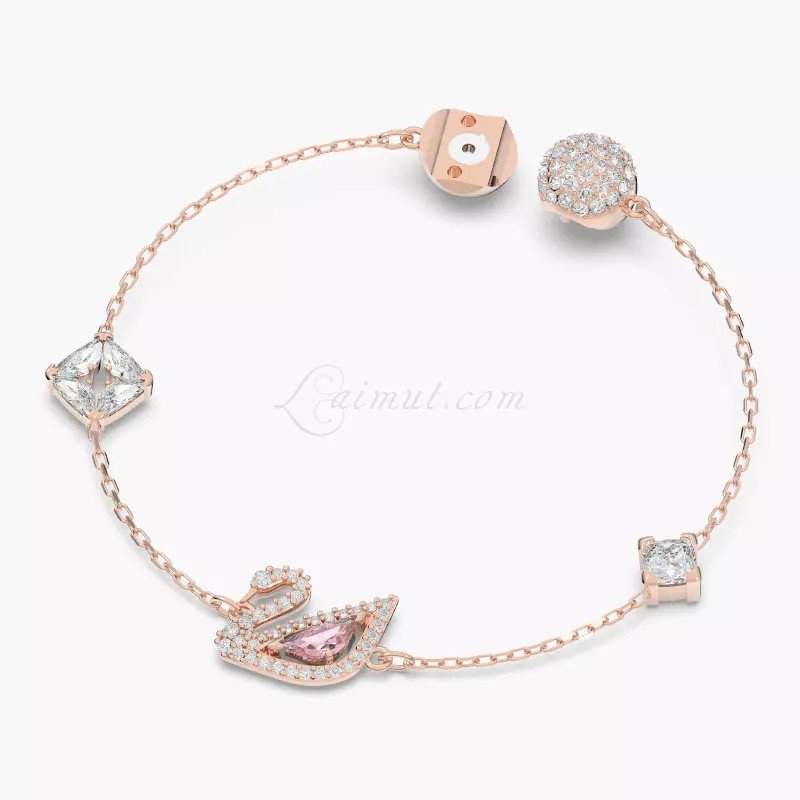 Vòng tay Swarovski Thiên Nga Dazzling Swan Bracelet hồng 5472271