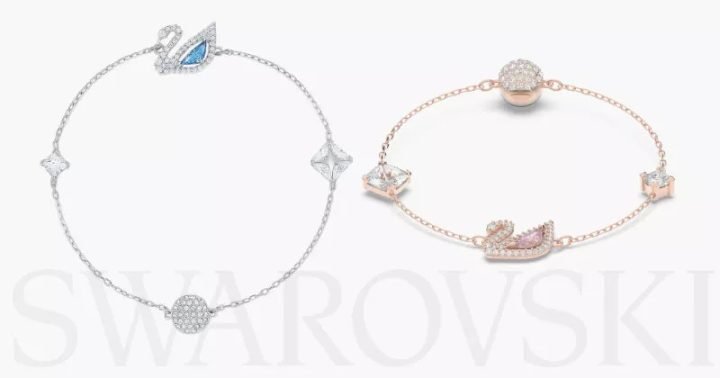 Vòng tay Swarovski Thiên Nga Hồng chính hãng Dazzling Swan Bracelet