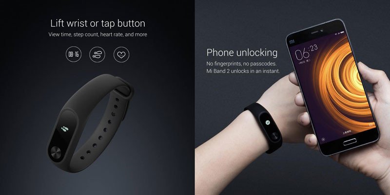 Vòng tay tập gym Xiaomi Mi Band 2, nổi bật với pin lâu và khả năng chống nước