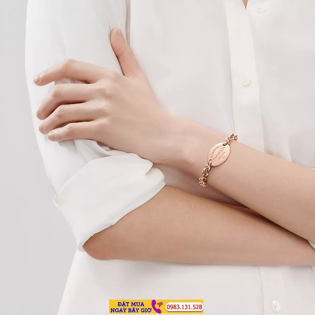 Vòng tay Tiffany Return to Tiffany Oval Tag Bracelet mặt bầu dục