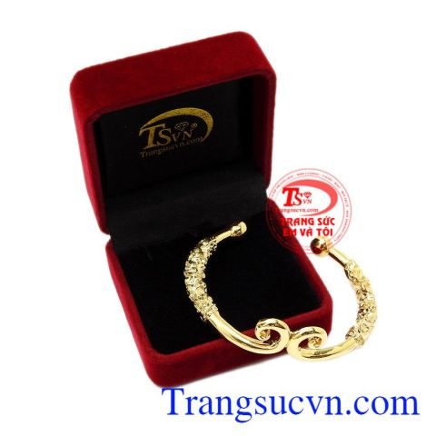 Vòng tay Tôn Ngộ Không bằng vàng 14k với họa tiết chạm khắc tinh xảo
