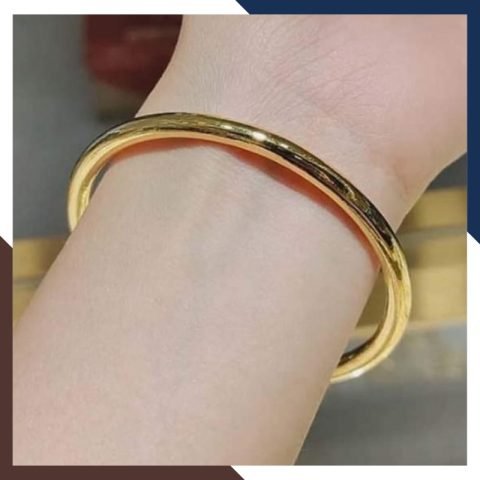 Vòng tay trơn vàng 24K 2 chỉ thiết kế thanh lịch