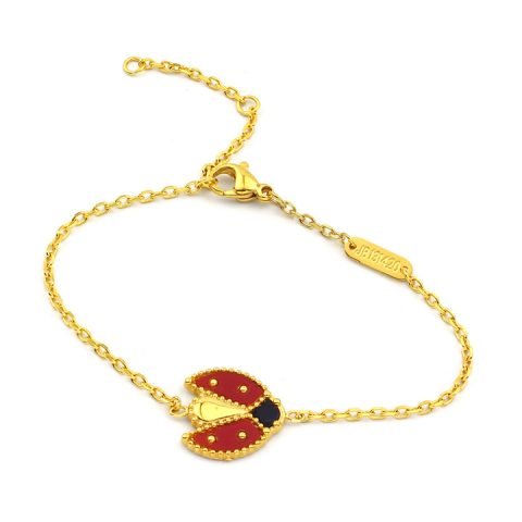 Vòng tay Van Cleef con bọ màu vàng