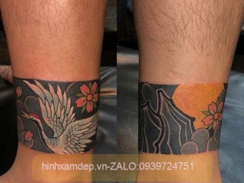 Xăm vòng tay chim hạc Nhật cổ, biểu tượng của trường thọ và may mắn