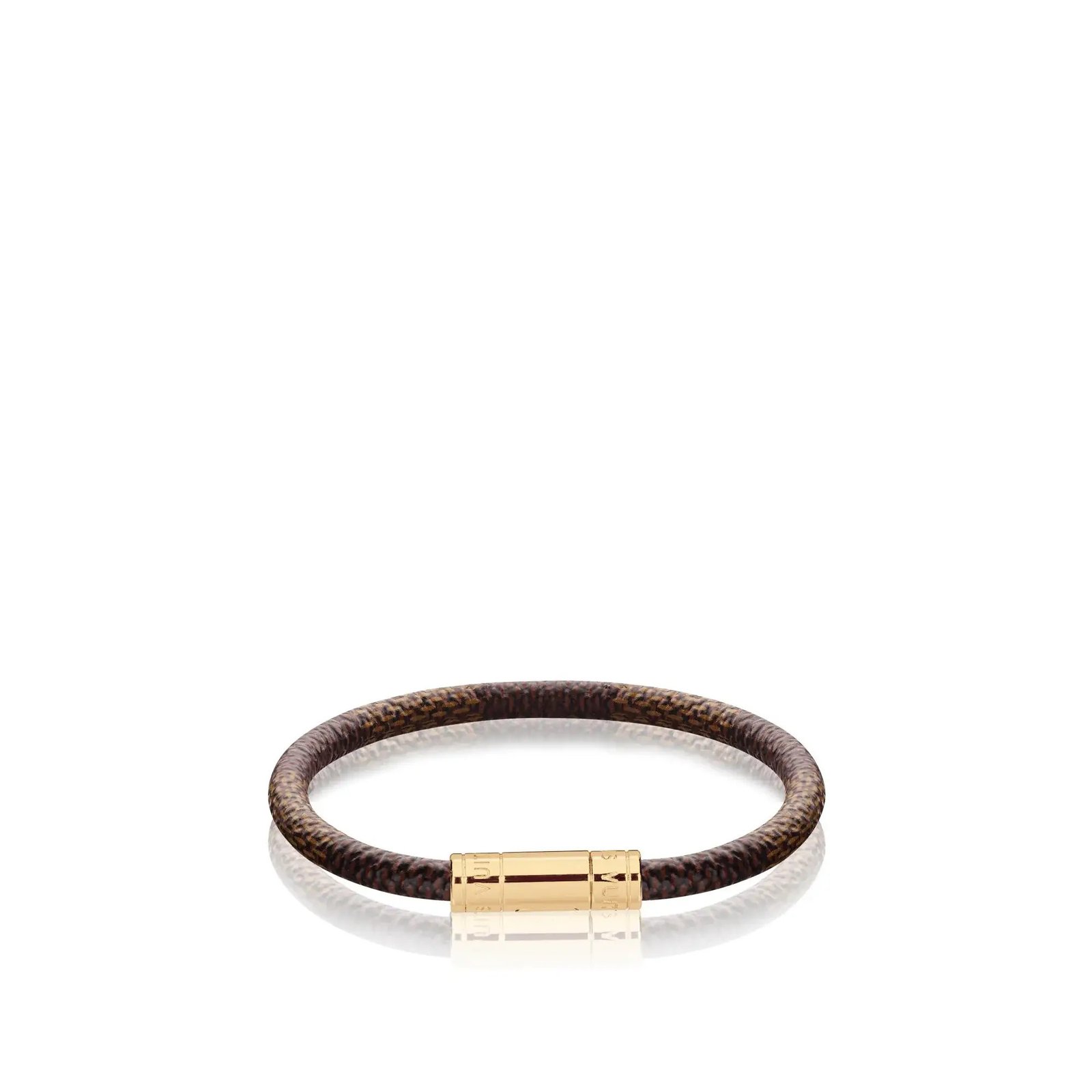 Hình ảnh minh họa mẫu vòng tay Louis Vuitton Keep It Bracelet với họa tiết Damier và dây đơn