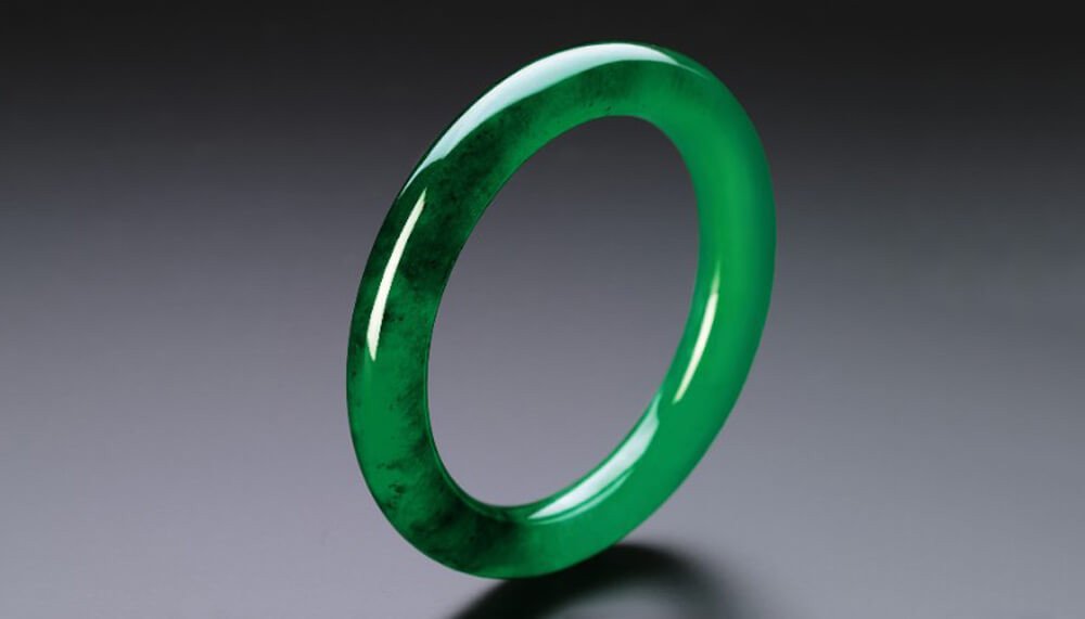 Vòng tay đá Cẩm Thạch màu xanh lá cây tự nhiên