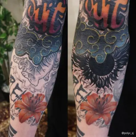 Jungkook Cũng Cover Up Lại Hình Xăm Con Hổ (ảnh: Internet)