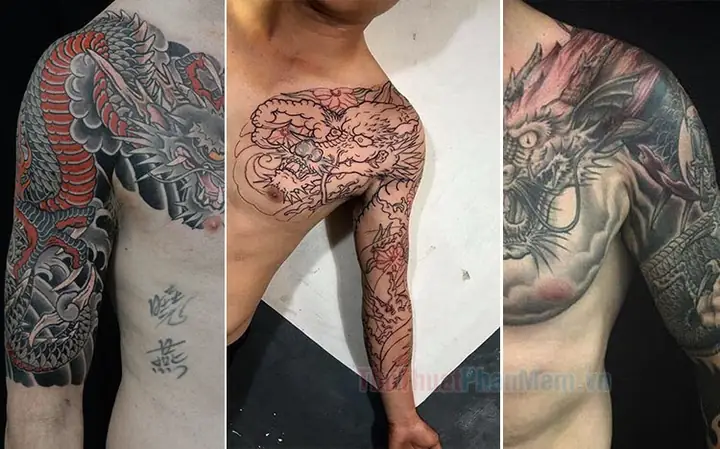 Hình Ảnh Cho Giá Hình Xăm Rồng Cánh Tay: