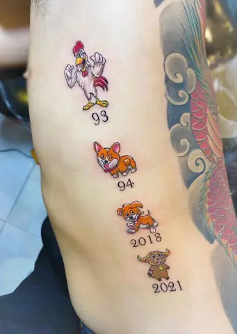 99+ Hình Xăm 12 Con Giáp Mini Gia Đình
