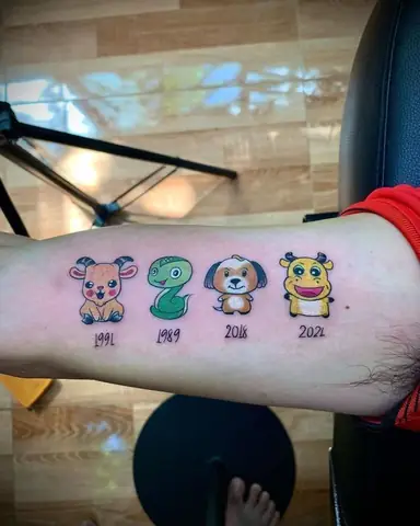 99+ Hình Xăm 12 Con Giáp Mini Gia Đình