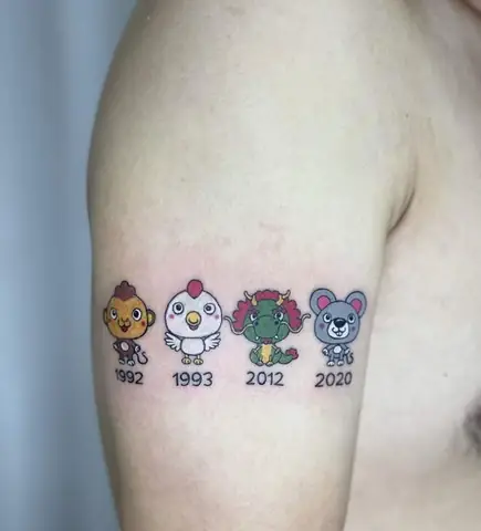99+ Hình Xăm 12 Con Giáp Mini Gia Đình